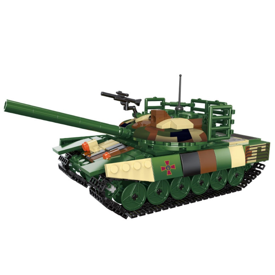 422PCS Military WW2 T-72 Main Battle Tank Model Toy Building Block Brick Gift Kids Compatible Lego