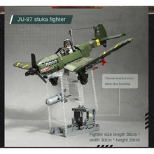 Load image into Gallery viewer, 424PCS Military WW2 Stuka Junkers JU-87 Bomber Fighter Figure Model Toy Building Block Brick Gift Kids Compatible Lego
