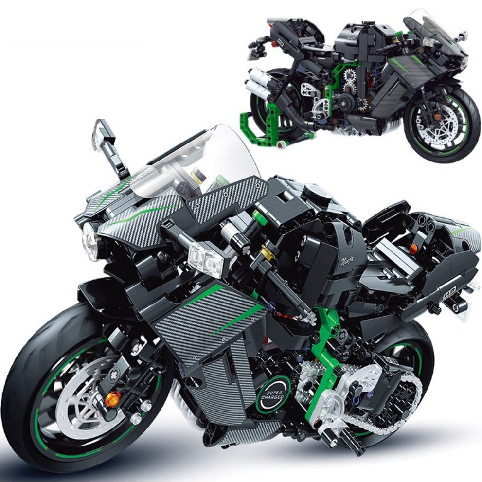 949PCS MOC Technic Speed H2R Motorcycle Motor Bike Model Toy Building Block Brick Gift Kids Compatible Lego
