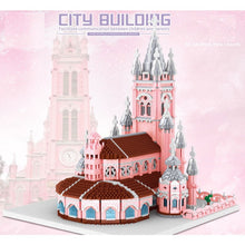 Load image into Gallery viewer, 7017PCS Architecture Pink Church Ho Chi Minh Vietnam Model Building Block Brick Toy Display Gift Set Kids New Compatible Lego
