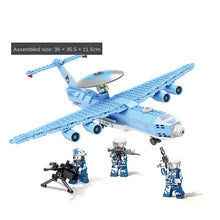 Load image into Gallery viewer, 256PCS Military WW2 KJ-2000 Mainring AWACS Air Plane Figure Model Toy Building Block Brick Gift Kids Compatible Lego
