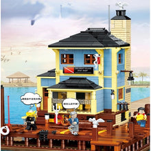 Load image into Gallery viewer, 1460PCS MOC Cottage Sea Front Village Dive Shop Model Figure Toy Building Block Brick Gift Kids Compatible Lego
