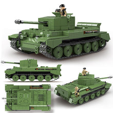 Load image into Gallery viewer, 883PCS Military WW2 Cromwell British Cruiser MK A27M Tank Figure Model Toy Building Block Brick Gift Kids Compatible Lego
