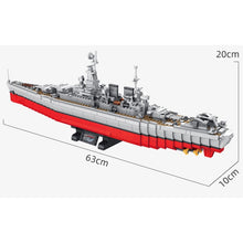 Load image into Gallery viewer, 1638PCS Military North Carolina Class Battleship Model Toy Building Block Brick Gift Kids Compatible Lego
