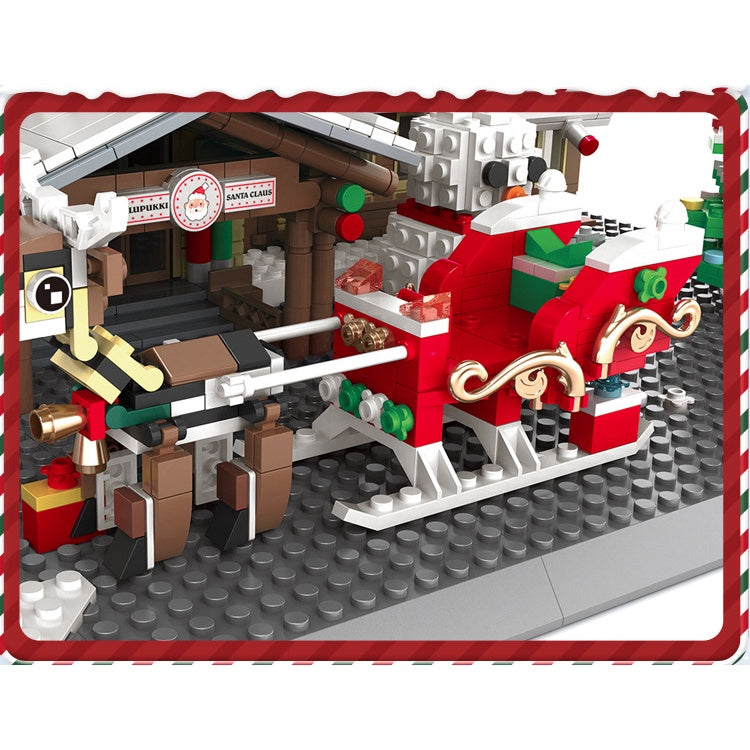 573PCS MOC Christmas Santa Snow Man Gift House Deer Toy Model