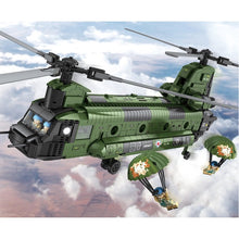 Load image into Gallery viewer, 1622PCS Military CH-47 Chinook Transport Helicopter Solider Figures Model Building Block Brick Toy Gift Set Kids New Compatible Lego
