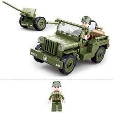 Load image into Gallery viewer, 143PCS Military WW2 Willys Jeep Car Vehicle Figure Model Toy Building Block Brick Gift Kids Compatible Lego

