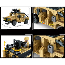 Load image into Gallery viewer, 508PCS MOC Military WW2 M998 Hummer Jeep Car Figure Model Toy Building Block Brick Gift Kids Compatible Lego

