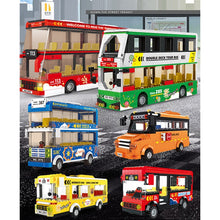 Load image into Gallery viewer, MOC City Town Tour Double Decker School Sightseeing Bus Model Toy Building Block Brick Gift Kids Compatible Lego
