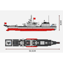 Load image into Gallery viewer, 563PCS Military WW2 PLA Renhai Class Type 055 Destroyer Battle Ship Figure Model Toy Building Block Brick Gift Kids Compatible Lego
