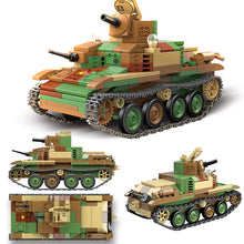 Load image into Gallery viewer, 403PCS Military WW2 Type 92 Heavy Armoured Tank Car Vehicle Figure Model Toy Building Block Brick Gift Kids

