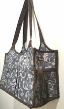 Load image into Gallery viewer, Thirty One Organizing Utility Keep it Tote Cosmetic Bag 31 gift in Grey Parisian Pop
