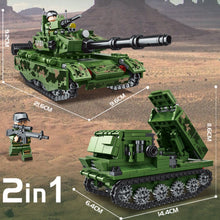 Load image into Gallery viewer, 463PCS Military WW2 2in1 Type 99 Main Battle Tank Figure Model Toy Building Block Brick Gift Kids Compatible Lego
