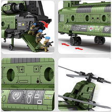Load image into Gallery viewer, 1622PCS Military CH-47 Chinook Transport Helicopter Solider Figures Model Building Block Brick Toy Gift Set Kids New Compatible Lego
