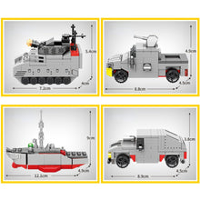 Load image into Gallery viewer, 515PCS Military WW2 4in1 Arleigh Burke Class Destroyer DDG51 Figure Model Toy Building Block Brick Gift Kids Compatible Lego
