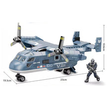 Load image into Gallery viewer, 379PCS Military WW2 Osprey V22 Helicopter Figure Model Toy Building Block Brick Gift Kids Compatible Lego
