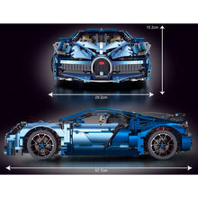 Load image into Gallery viewer, 3728PCS MOC Technic Large Blue Bugatti Veyron Super Racing Sports Car Model Toy Building Block Brick Gift Kids Compatible Lego
