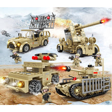 Load image into Gallery viewer, 697PCS MOC Military WW2 4in1 Metre Wave Radar Truck Vehicle Figure Model Toy Building Block Brick Gift Kids
