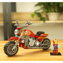 Load image into Gallery viewer, 245PCS MOC MOC Technic Speed Avengers Iron Figure Motorcycle Motor Bike Model Toy Building Block Brick Gift Kids Compatible Lego
