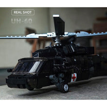 Load image into Gallery viewer, 692PCS Military WW2 UH-60 Utility Helicopter S-70A Black Hawk Figure Model Toy Building Block Brick Gift Kids Compatible Lego
