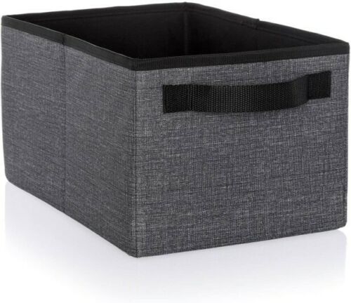 Thirty One Your Way Rectangle Home DVD Organizer Shelf Box 31 Gift in Charcoal Crosshatch