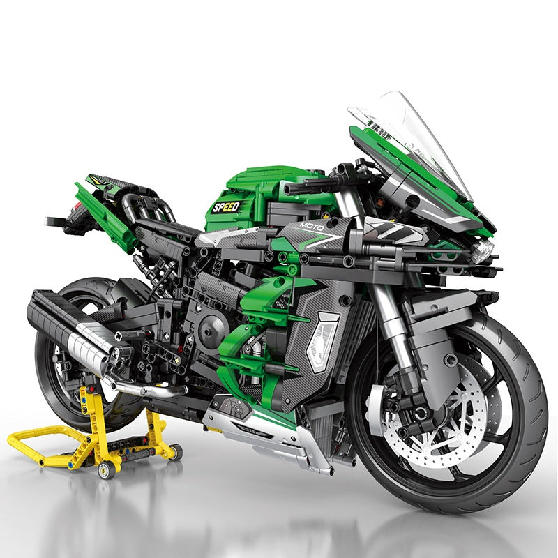 2088PCS MOC Technic Large Kawasaki H2 SX SE Motorcycle Motor Bike Mod –  mycrazybuy store