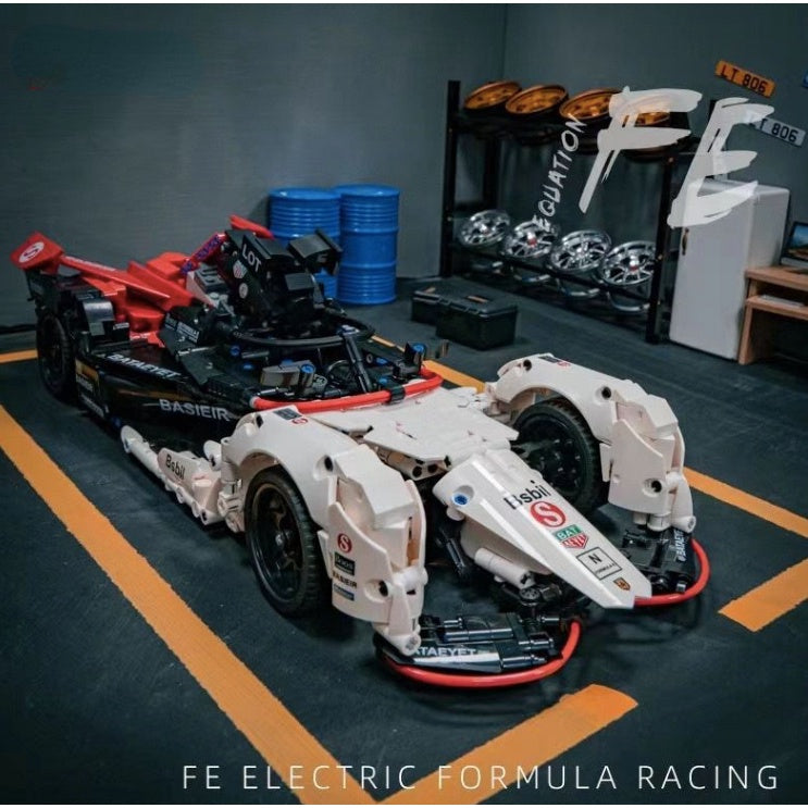 1626PCS MOC Technic Formula E 99x Electric FE Racing Sports Car Model Toy Building Block Brick Gift Kids Compatible Lego 1:12