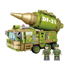 Load image into Gallery viewer, 440PCS Military WW2 DF-21 MRBM Medium Range Ballistic Missile System Truck Figure Model Toy Building Block Brick Gift Kids Compatible Lego
