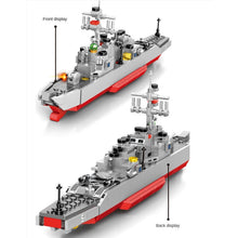 Load image into Gallery viewer, 515PCS Military WW2 4in1 Arleigh Burke Class Destroyer DDG51 Figure Model Toy Building Block Brick Gift Kids Compatible Lego
