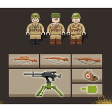 Load image into Gallery viewer, 334PCS Military WW2 GAZ-55 Ambulance Truck Figure Model Toy Building Block Brick Gift Kids Compatible Lego
