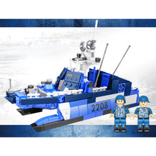 Load image into Gallery viewer, 385PCS Military WW2 Type 022 Missile Speed Boat Houbei Class Ship Figure Model Toy Building Block Brick Gift Kids Compatible Lego
