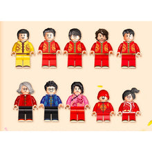 Load image into Gallery viewer, MOC Chinese New Year Scene Dragon Dance Garden Lantern Festival Model Figures Toy Building Block Brick Gift Kids
