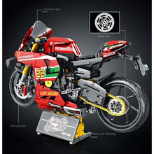 Load image into Gallery viewer, 1966PCS MOC Technic Large Ducati Panigale V4R Motorcycle Motor Bike Model Toy Building Block Brick Gift Kids Compatible Lego 1:5
