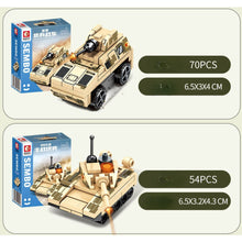 Load image into Gallery viewer, 445PCS Military WW2 8 Sets Tank IFV APC Model Toy Building Block Brick Gift Kids Compatible Lego
