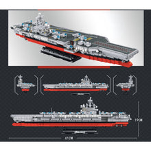 Load image into Gallery viewer, 1969PCS Military WW2 Nimitz Class Aircraft Carrier CVN-68 US Model Toy Building Block Brick Gift Kids Compatible Lego
