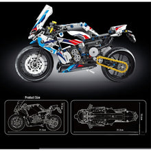 Load image into Gallery viewer, 589PCS MOC Technic BMW M1000RR Motorcycle Motor Bike Model Toy Building Block Brick Gift Kids Compatible Lego
