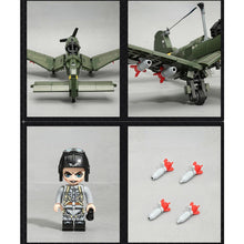 Load image into Gallery viewer, 424PCS Military WW2 Stuka Junkers JU-87 Bomber Fighter Figure Model Toy Building Block Brick Gift Kids Compatible Lego
