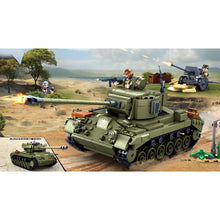 Load image into Gallery viewer, 742PCS Military WW2 2in1 M26 Pershing Tank Figure Model Toy Building Block Brick Gift Kids Compatible Lego

