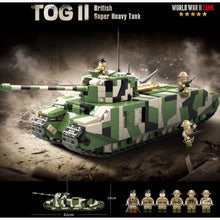 Load image into Gallery viewer, 2288PCS Military WW2 TOG 2 Heavy Tank Figure Model Toy Building Block Brick Gift Kids Compatible Lego
