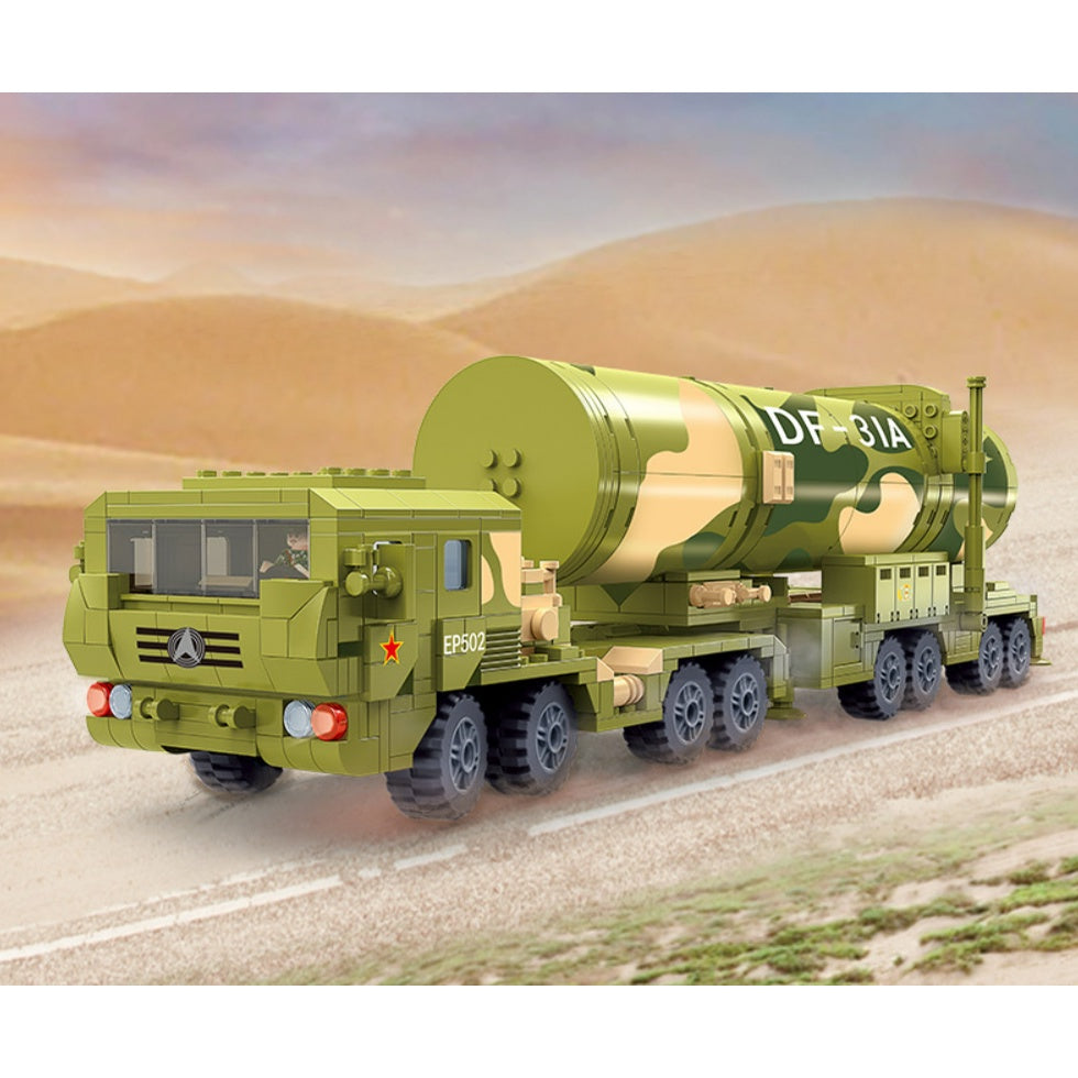 TEERBO FLOZ 1/28 Véhicule Missile Balistique ICBM DF-31 - Modèle Moulé Sous Pression