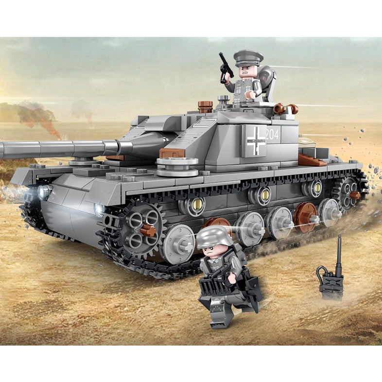 518PCS Military Stug III Tank Model Figures Building Block Brick Gift Set Kids New Compatible Lego