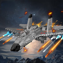 Load image into Gallery viewer, 1250PCS Military WW2 J-16 Multirole Air Plane Fighter Figure Stand Model Toy Building Block Brick Gift Kids Compatible Lego
