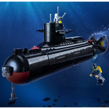 Load image into Gallery viewer, 515PCS Military WW2 PLA Type 094 Jin-Class Strategic Nuclear Submarine Figure Model Toy Building Block Brick Gift Kids
