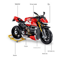 Load image into Gallery viewer, 981PCS MOC Technic Ducati Panigale V4 SP Motorcycle Motor Bike Model Toy Building Block Brick Gift Kids Compatible Lego
