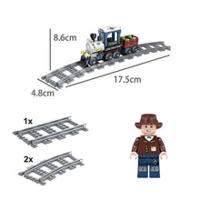 Load image into Gallery viewer, 195PCS MOC City Freight Railway Train Track Figure Model Toy Building Block Brick Gift Kids Compatible Lego
