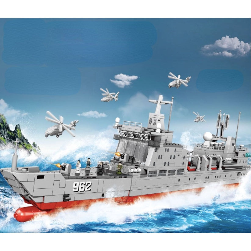 1215PCS Military WW2 NAVY Type 904B Supply Ship Figure Model Toy Building Block Brick Gift Kids Compatible Lego