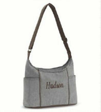 Load image into Gallery viewer, Thirty One Free To Be Carry All Purse Sling Travel Cross body bag 31 Gift in Grey Brushed Twill
