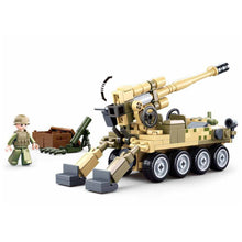 Load image into Gallery viewer, 159PCS Military WW2 120 Wheeled Self-propelled Artillery Figure Model Toy Building Block Brick Gift Kids Compatible Lego
