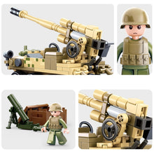 Load image into Gallery viewer, 159PCS Military WW2 120 Wheeled Self-propelled Artillery Figure Model Toy Building Block Brick Gift Kids Compatible Lego
