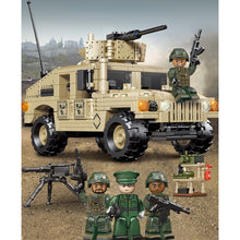 Load image into Gallery viewer, 497PCS Military WW2 M1114 Armored Vehicle Jeep Figure Model Toy Building Block Brick Gift Kids Compatible Lego
